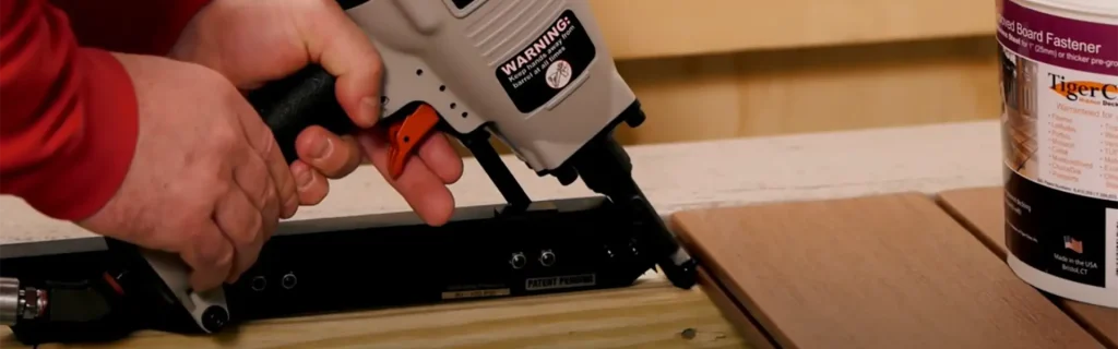 TigerClaw hidden deck fastener installation